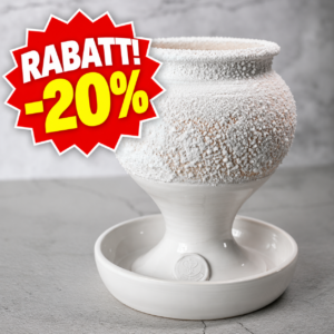 SALSAMED Saltkalk i vitt – glaserad