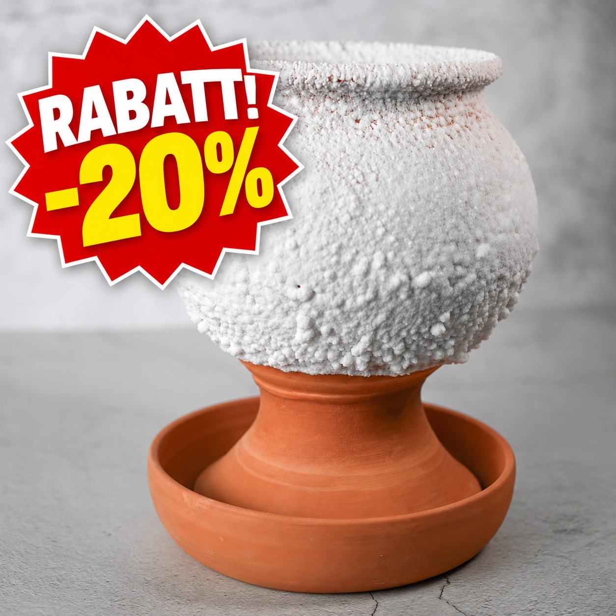 Saltbägare i naturling (terrakotta) färg