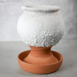 Saltbägare i naturling (terrakotta) färg
